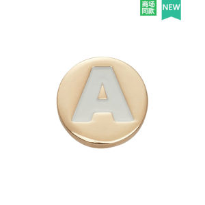 Gold Letter Decorative Buckle Shoe Accessories Metal Alphabet Hole Shoe Flower DIY High-End Leather Shoes Accessories