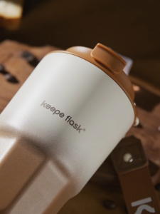 [p39 Name Engraving] Keepe Flask Premium Coffee Tumbler CERAMIC LINER Stainless Steel Vacuum Insulation Water Bottle Coffee Mug 16oz/450ml