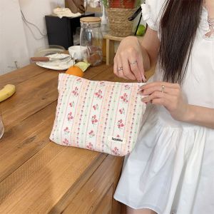 Beg Simpanan Untuk Wanita Bag Kosmetik Mewah Ruang BesarKualiti Bagus Bercetak Bunga Makeup Flower