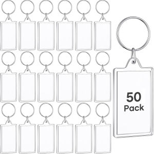 Acrylic Photo Keychains Blank Photo Inserts for Key Rings Personalized Gifts for Family And Friends