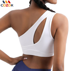 COZOK Shoulder Sports Underwear Shockproof High Strength Yoga Vest Fitness Aerobic Sports Breathable Sweat Absorbing Simple Sports Vest For Women