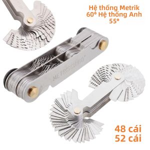 Thước Đo Ren Mét Inch 55/60 Độ Thước Đo Răng Cưa Thước Đo Khoảng Cách Giữa Các Răng Vít Dụng Cụ Đo Chế Biến Gỗ Của DUTRIEUX