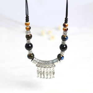 สร้อยคอจิ้งหรีดเซรามิกยาวสไตล์ชาติพันธุ์สำหรับผู้หญิง เครื่องประดับแฟชั่นอเนกประสงค์ที่ทันสมัยและทันสมัย