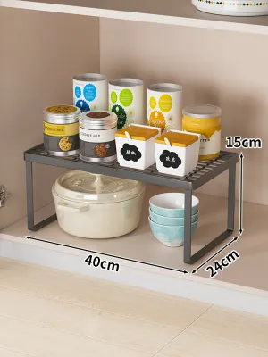 Kitchen Cabinet Organizer Shelf for Spices Pots and Dishes
