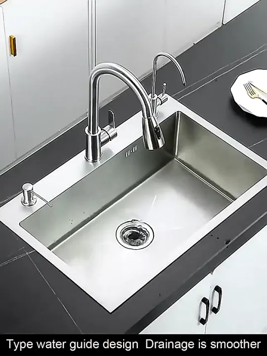 [Refuse to be hot-24H dellvery]4.0MM 304 silver Kitchen Sink lababo ...