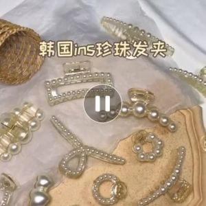 Jepit Rambut Delisa Salon Mutiara 10.5cm Impor Jedai Mutiara Korea Jumbo Korean Pearl Hair Claw Clips