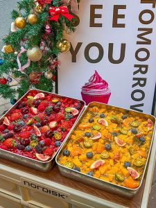 Stainless Steel Tiramisu Box Rectangle Special Container Tray Cake Packaging Stall Iron Box Tray Kitchen Baking DIY Utensils