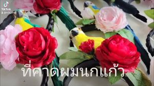 (1 อัน) ที่คาดผมนกแก้ว ที่คาดผม นกแก้ว ที่คาดผมแฟนซี ที่คาดผมรูปสัตว์ ไม้คาดผม เครื่องประดับผม animal bird headband party fancy m24