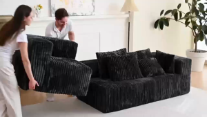 【10 Years Warranty】DreaME Furniture Retro Folding sofa bed integrated dual-purpose full sponge roll pack compressed fabric sofa with handrail 1.75M Applicable to living room three-person small living room sofa set available on different colors