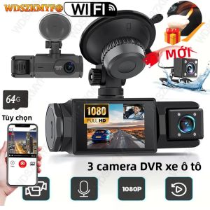Camera Hành Trình 3LENS 1080P Thực Sự Có Ứng Dụng WiFi Phía Trước Phía Sau Hộp Đen DVR Xe Ô Tô 150 °   Tầm Nhìn Ban Đêm Góc Rộng 64G