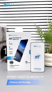 Kính cường lực Kuzoom [Không Lẹm Viền] Chính Hãng Cao Cấp bảo vệ màng loa cho iPhone 16 Pro Max 15 Pro Max 14 Pro Max