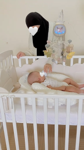 Baby Anti-spill Milk Pillow Tilam Untuk Feeding Baby Adjustable Angle Newborn Head Support Bantal/Tilam Barang Baby 婴儿防吐奶斜坡垫