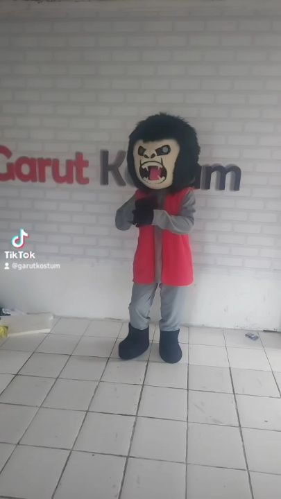 Kostum maskot badut gorilla terbaru dewasa setelan lucu karnaval