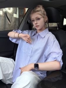 NANSSE | Clean-fit Textured Loose Holiday-style Short Sleeve Shirt
