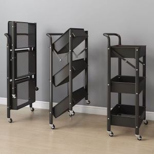 Foldable Movable No-assembly Multi-layer Storage Rack