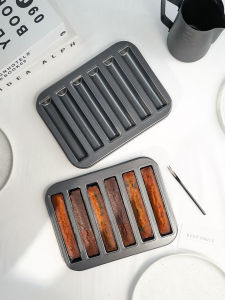 Non-Stick Baking Tray Classic Fernet Snow Cigar 6 Linked Finger Cookies Home Baking Tray Small Kitchen Cooking Utensils