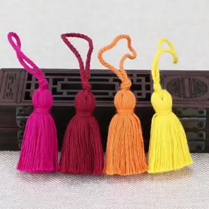 LZD  Nhà Máy Tại Chỗ 4cm 100% Cotton Tua Rua   Dệt May Gia Đình Phụ Kiện Quần Áo Tua Dây Treo Phụ Kiện Hành Lý Phụ Kiện Phụ Kiện