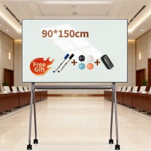 De Li | Magnetic Mobile Glass Whiteboard Single-faced With Wheels