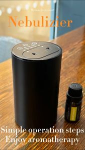 FLOWEROMA Rechargeable Aroma Diffuser Essentail Oil Nebulizing Waterless Wireless Aromatherapy for Car Home Office SPA