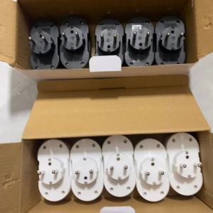 Adapter Converter Outlet Conversion Socket EU Power Travel 16A 250V AC Safety Door 1 to 2 Way European French Electrical Plug BK