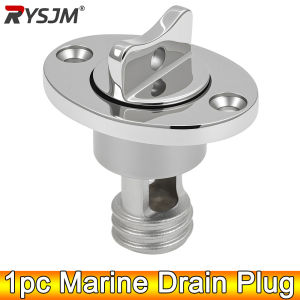 AD 1pc Marine Drain Plug 1inch Stainless Steel Boat Hardware Screw Type Boat Drain Valve with O Ring Washer for Replacement