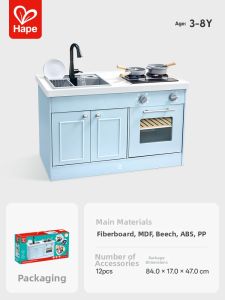 HAPE | Educational Kitchen Playset Smart Light Sound Wooden Toy