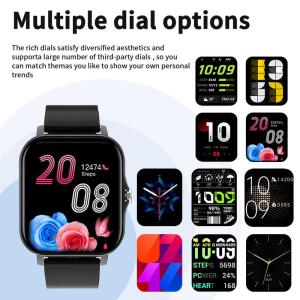 Smart Watch with Alexa & Bluetooth Calls 1.85" HD Fitness Tracker for Men Women IP68 Waterproof 120+ Workout Modes 24/7 Heart Rate/Sleep Tracking iOS Android Compatible