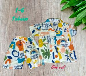 [COD] SETELAN RAYON ANAK 1-6 TAHUN RANDOM   PAKAIANTIDUR ANAK