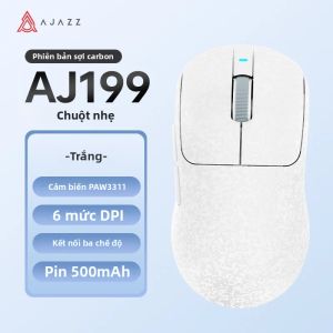 AJAZZ | Chuột Chơi Game Siêu Nhẹ AJAZZ AJ199 Thiết Kế Bằng Sợi Carbon Cảm Biến 3311 Tốc Độ Báo Cáo 1K Không Dây 2.4GHz Có Thể Sạc Lại Trackball
