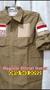 Kemeja PDL Tactical Army S - 5XL Logo HANURA BONUS FREE 3 Emblem Patch Prepet Perekat Velkro