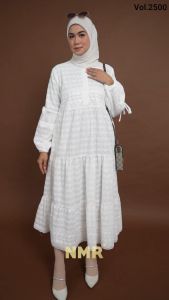 NMR Midi Dress Katun Bordir Vol 2500-1