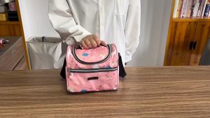 Cylinder insulation bag Waterproof aluminum foil round lunch bag Outdoor shoulder cylinder lunch box lunch bag