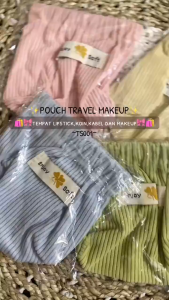 Ninabobo TS001 Pouch Travel Make Up Mini Tas Corduroy Lipstick Koin Kabel Tas Makeup Serbaguna