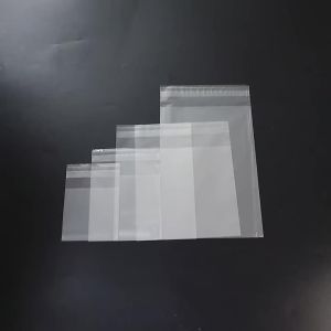100pcs/lot 5 Size Transparent Cookie Packaging Bags Self-adhesive Plastic Biscuit Bag Wedding Candy Bags