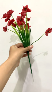 Bunga Artificial Kucai Kupu Warna Warni Hiasan Meja Rumah Buket Pernikahan - AF05