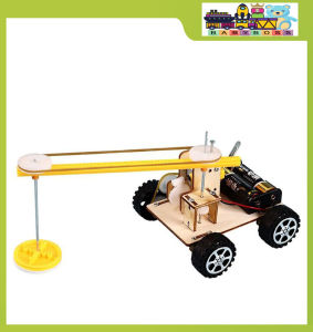 J-50 DIY Wood Steam Robot Lau Nhà Đồ Chơi Gỗ Xe Oto Quét Dọn Đồ Chơi Khoa Học Tự Làm Đồ Chơi Lắp Ráp Cao Cấp