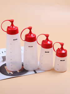 Wide-Mouth Plastic Sauce Bottle Soy Sauce Dispenser Chocolate Ketchup Tomato Salad Dressing Bottle Kitchen Storage Container