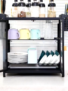 Lemari Piring Rak Piring Rak Cuci Piring Rak Dapur Stainless Pintu Kabinet Sepenuhnya Tertutup Anti Serangga