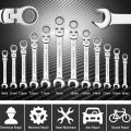 1set Ratchet wrench tool set, ratchet wrench set, professional wrench for automotive manipulator torque hand tools. 