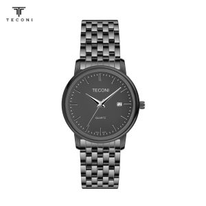 Teconi Jam Tangan Pria Kuarsa Fashion Stainless Steel P006 - Anti Air Free Bubble Free Box