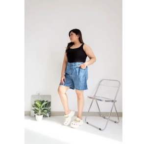 Rok jeans theana bahan denim jeans allsize standar jumbo by mudzabit