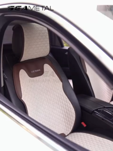 SEAMETAL High Quality Linen Car Seat Cover Set Flax Seat Cushion Breathable Anti-slip Front/Rear Seat Covers with Backrest