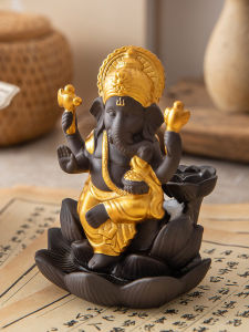 Thai Retro Ceramic Elephant God Zen Decorative Figurine Office Opening Gift Shop Desktop Decoration Restaurant Decor Accessories