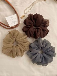 French Gentle Mesh Extra Large Size Hair Ties Womens New 2025 Hair Bands Head Ropes Fashionable Hair Bands Hair Elastics