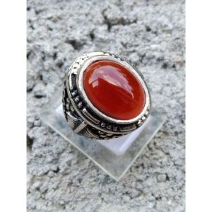 Cincin Batu Akik Yaman Merah dimensi 15 mm