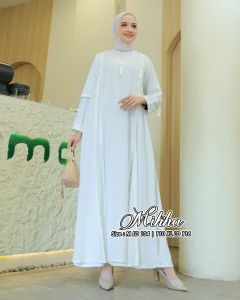 abaya couple putih ibu dan anak maryam