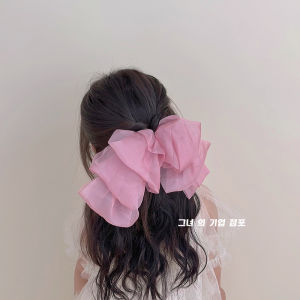 Princess Style Butterfly Knot Hair Accessories Fairy Girl Mesh Hair Clip Spring Clamp Girls Hair Decorations Korean Style