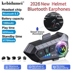 Y10 Bluetooth 5.3 Helmet Headset Wireless Hands-free Call Phone Kit Motorcycle Waterproof Earphone Music Player Speaker for Moto