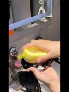 New washing artifact multifunctional brush brush soft bristle brush underwear special cleaning brush household press and liquid addition