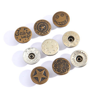 Makery【Ready in Stock】 Adjust Waist Cufflinks Trouser Leg Buckles Detachable Jeans Metal Button 10Pcs/pack